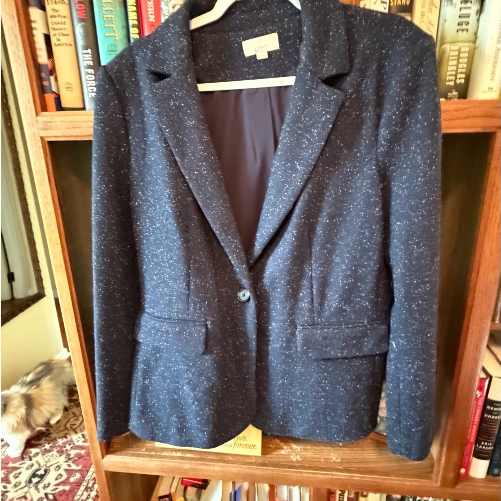 LOFT Dark Blue Speckled Jacket